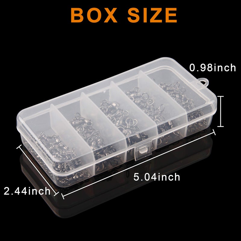Shaddock Fishing 3 Way Swivels Fishing Kit 120pcs Heavy Duty Three Way Fishing Swivels Crossline Barrel Swivels Tackles T-Shape Fishing Line Connector Catfish Rig Triple Swivels for Saltwater Surf Fishing Rig - Image 5